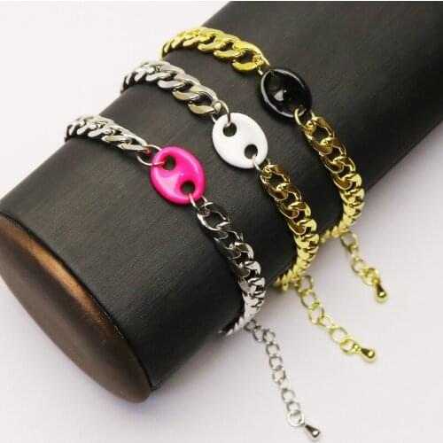 10 Pieces Metal Bracelet Handmade Jewelry Bracelet Mix color metal chain Bracelet gift for lady Fashion Jewelry Bangle 9772