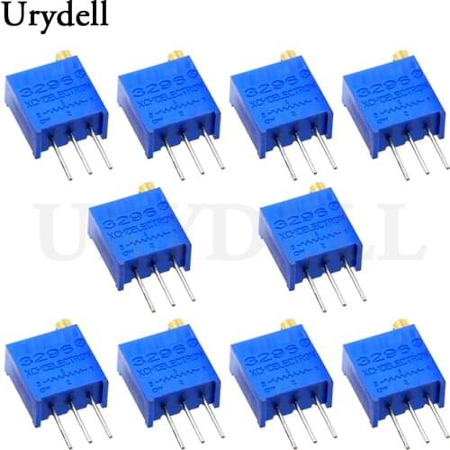 10pcs 3296W 50 100 200 500 ohm 1K 2K 5K 10K 20K 50K 100K 200K 500K 1M ohm 100R 200R 500R Trimpot Trimmer Potentiometer