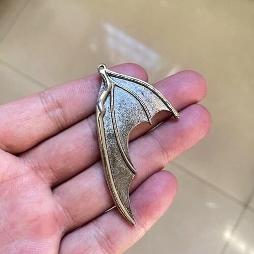 6PCS Fashion Bat Wing Pendants,For Men Necklace Bracelet Accessories Jewelry Making Supplies, Charms For Jewelry Making