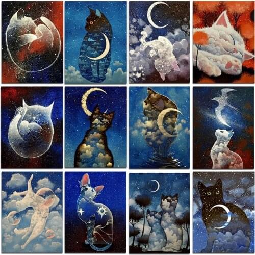 Full Square/Round 5D Diy Diamond Painting Animals Cat Diamond Embroidery Cross Stitch Rhinestone Mosaic Home Decor Birthday Gift