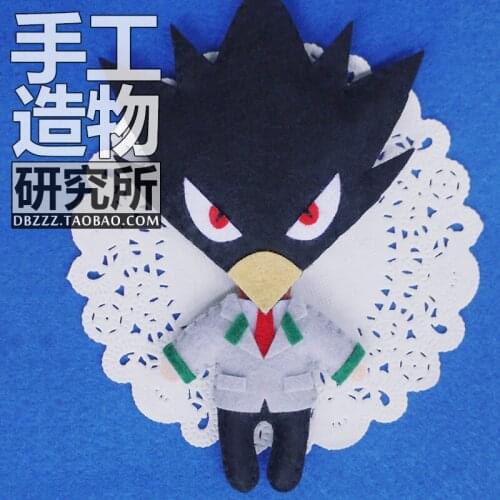 Anime My Boku No Hero Academia DIY Handmade Hanging Plush Doll Toy Keychain Bag