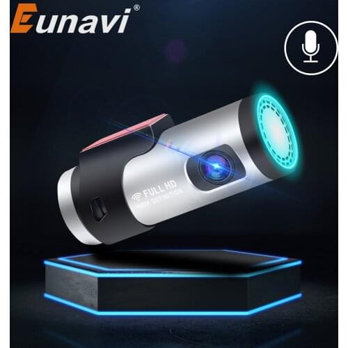 Eunavi Dash Cam Car DVR Wifi APP Voice Control Dash Cam FHD 1080P Night Vision Car Camera Auto Video Recorder G-sensor