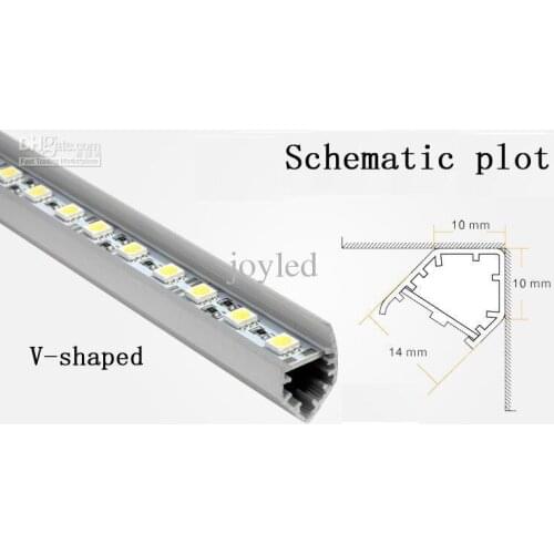 25meters led bar light led hard strip lamp 72LEDs SMD5050 LED with V shaped Aluminum