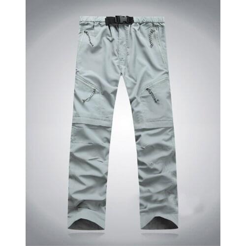 Brand Men Quick Dry Outdoor Pants Removable Hiking&Camping Pants Male Summer Breathable Hunting&Climbing Pants S-XXXL 4 Color