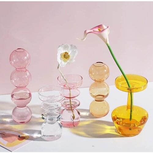 Ins Hydroponic Glass Flower Pot Transparent Vaso Planta Design Macetas Decorativas Desk Home Decoration Plants Pots Flowers Vase
