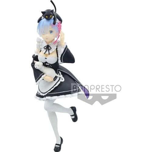 2021 Japanese original anime figure 22cm Re:Life in a different world from zero Rem Maid cat ver action figure