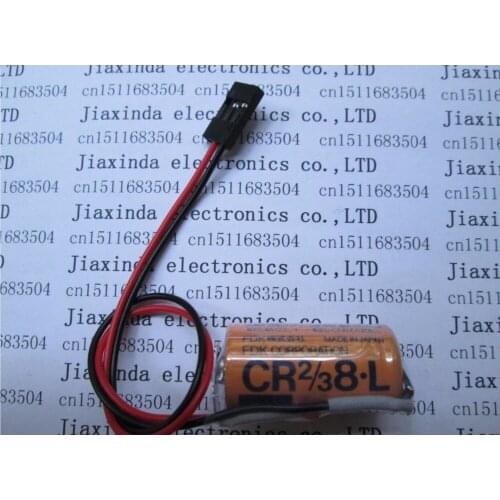 HOT NEW FUJI CR2/3 8.L CR2/3A CR2/3 PLC industrial control 3V lithium battery with black plug