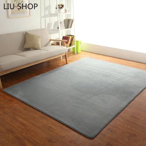 LIU 16 colors coral velvet carpet livingroom bedroom rug yoga soft sofa mat hallway tapetes children play mat good quality