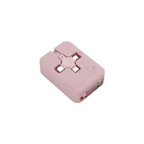 Macaron telescopic storage bracket charging data cable three-in-one charging cable one with three data cables