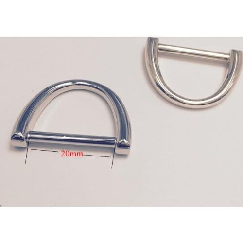 0.75 '' (20mm inner) Metal D Ring, Nickel Gold ,for Webbing Strap
