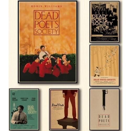 16 Designs Movie Dead Poets Society Kraftpaper Poster Artwork Fancy Wall Sticker for Coffee House Bar A3