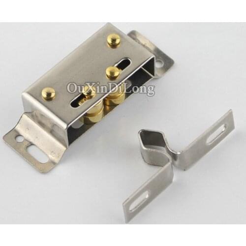 Brand New 10PCS/lot 54x18mm Stainless Steel Cabinet Roller Catch Cupboard Closet Door Catch Touch Beads