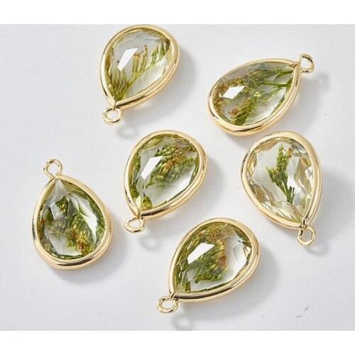 New Arrival Leaves Diy Charms Necklace Pendants 2.3*1.5cm Waterdrop Diy Jewelry Accessories Components Wholesale