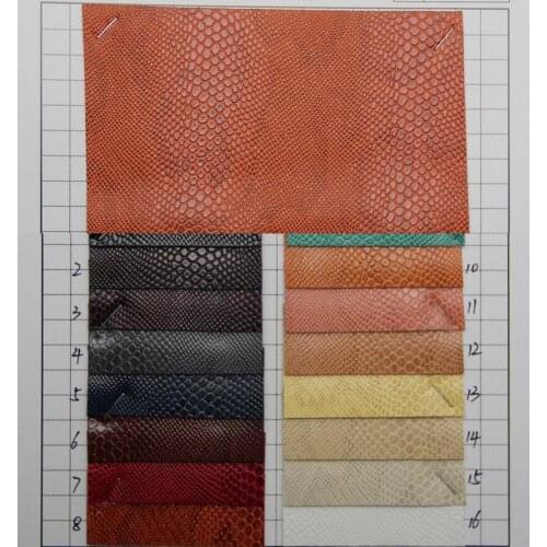 New Snake Print artificial PU leather fabric quality serpentine leather material wholesale