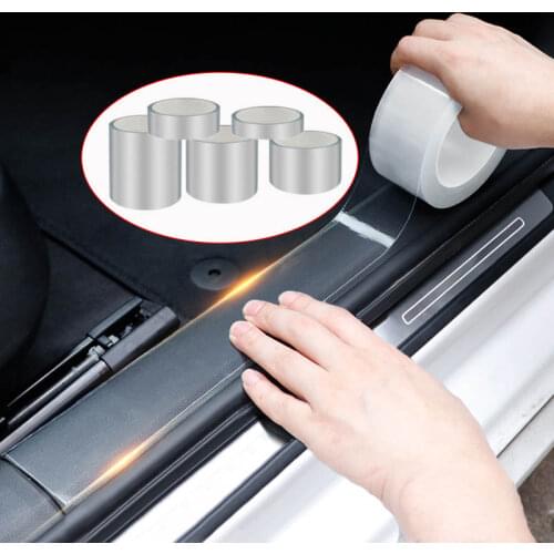 1/2/5M Car Tape Transparent Car Door Protector Waterproof Auto Bumper Strip Cars Sill Decal Anti-scratch Accessories Generic