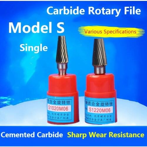 1pcs Model S shank diameter 6mm Tungsten Carbide Rotary File Milling Cutter Rotary Tool File