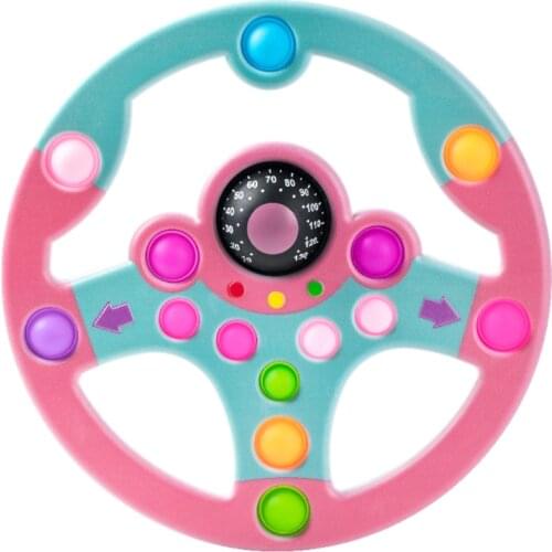 Anxiety Steering Wheel Sensory Toy Novelty Push Bubble Silicone Popping Board Funny Interactive Toy Office Hand Therapy