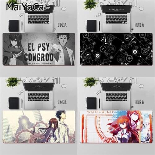 Maiyaca Top Quality anime Steins Gate Gaming Player desk laptop Rubber Mouse Mat Free Shipping Large Mouse Pad Keyboards Mat