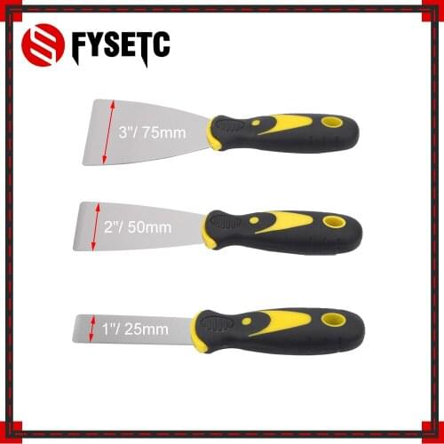 1Set 3D Printer Tool Handmade Removal Tool 1" 2" 3" Stainless Steel Spatula For 3D Printer Heated Bed Platforms With Box Package