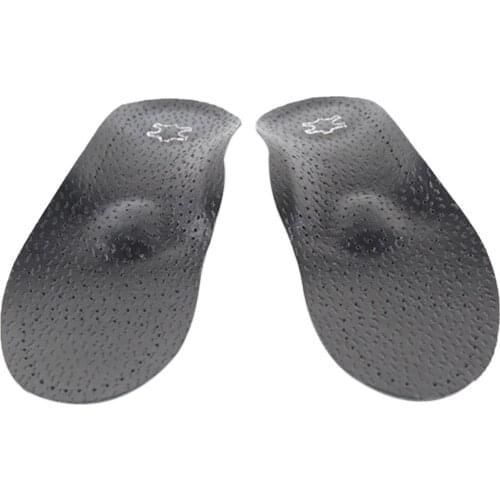 1pair Men Women Shoes Accessories Replacement Orthotic Insoles Arch Support Regenerated Leather Breathable Full Pad Flat Feet