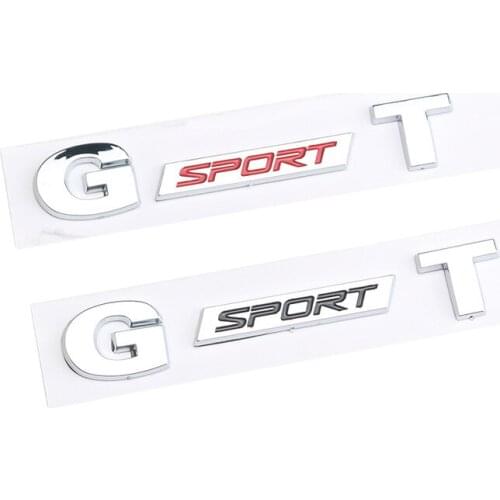1 Pcs 3D ABS Chrome Sliver Black Red GT SPORTCar Stickers GTSPORT Emblem Badge Car Decor For Polo Passat Golf 5 MK5 Edition