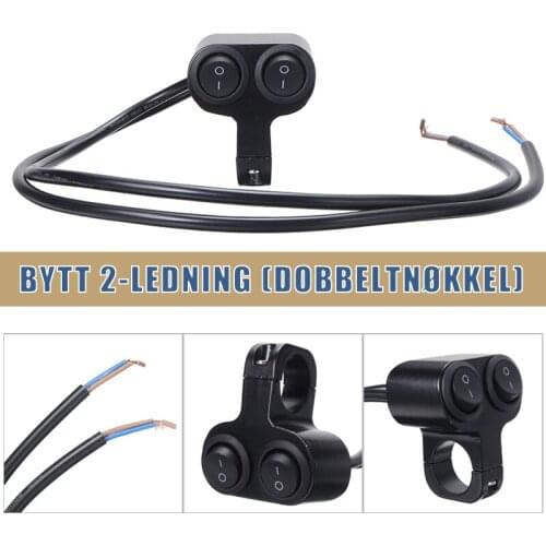 1pc 7/8" 22mm 12V Motorcycle Handlebar Control Switch Dual Button Control Headlight Flasher Lamp Switch For Scooter ATV Parts