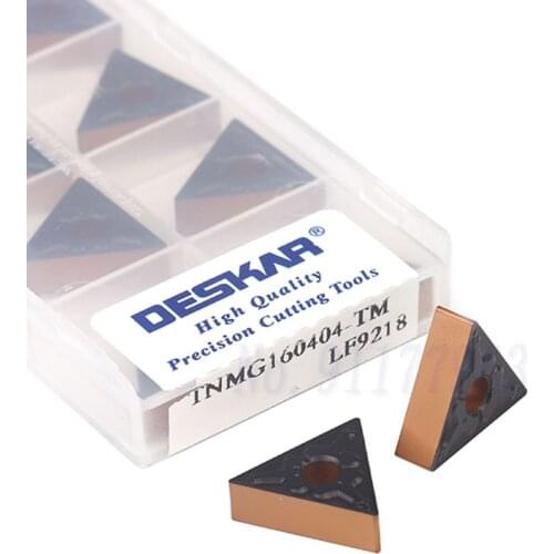 10Pcs TNMG160404-TM LF9218 Two-color Carbide Insert TNMG160408-TM LF9218 CNC Lathe Turning Tool External Turning Tool ,For Steel