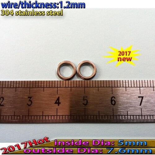 2017 fishing solid ring 1.2mm5mm7.6mmm quantity:200pcs/lot high quatily