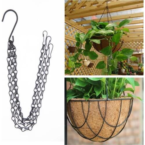 3 Point Garden Plant Flower Pot Basket Hanging Chain with Hooks Garden Plant Hanger Hanging Chains Flower Pot SN957
