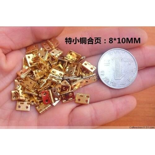 8 * 10mm Small hinge copper Turpin 4-hole copper hinge folding