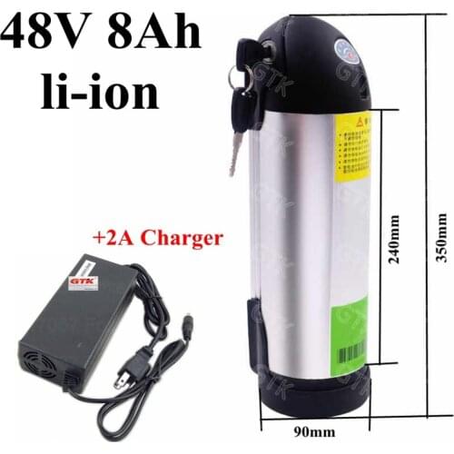 Customized E-bike Akku 48V 8Ah 18650 Rechargeable Lithium Battery for E-bike bicycle scooter+54.6V 2A Charger