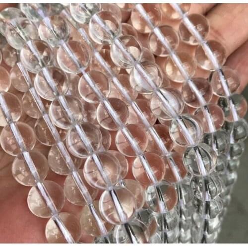 Pandoras curse eyeball 7A natural stone natural white crystal beads loose beads round beads DIY wholesale