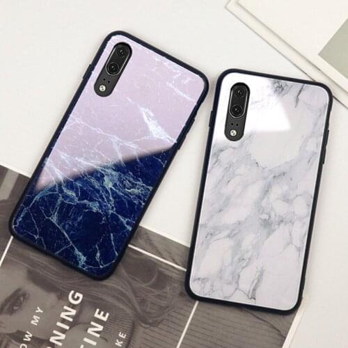 For Samsung Galaxy A70E A41 A81 A60S A8S A91 Case Colorful marble Hard Glass back soft silicone edge Cover For Samsung A70 A60