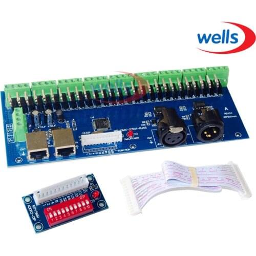 DMX512 with RJ45 27CH decoder controller ,Constant voltage common anode for RGB controller