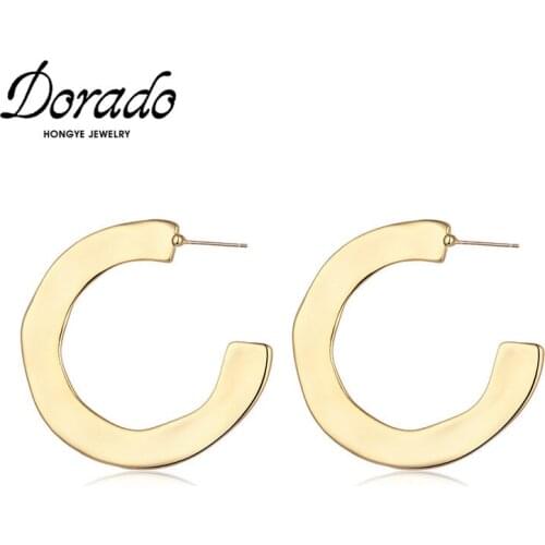 Dorado 2020 New Big Hoop Earrings For Women Girl Punk New Party Large Size Metal Circle High Quality Jewelry Brincos