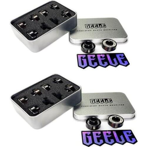 GEELE 2Pcs Skateboard Parts Bearings Professional Double Roller Skate Longboard Bearings ABEC-11 High Speed Skates Board