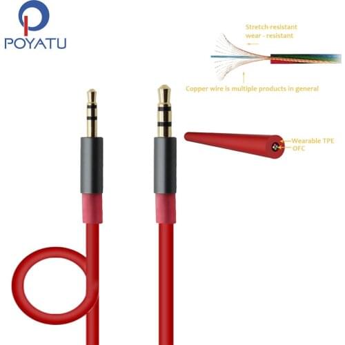 POYATU Headphones Cables 3.5mm To 2.5mm Headphone Cable For Sennheiser HD200 EH2200 EH2270 Headphones Replacement Cables