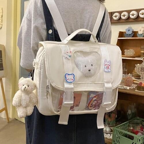 2021 Summer Fashion Womens Bag Nylon Large-capacity Waterproof Student School Bags For Girls Trend Badge Messenger Bags