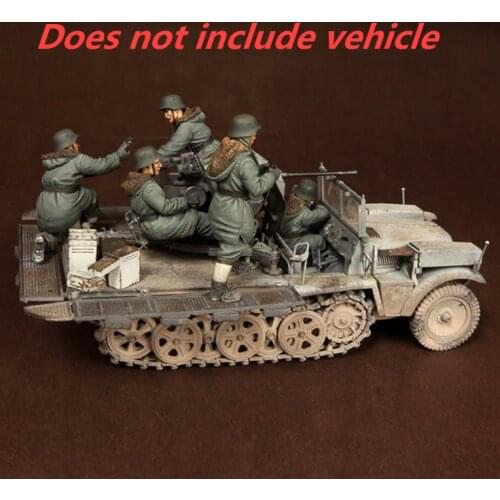 1:35 Scale Die-cast Resin 5 Soldiers Of The German Army Of The Second World War Need To Assemble And Color By Themselves