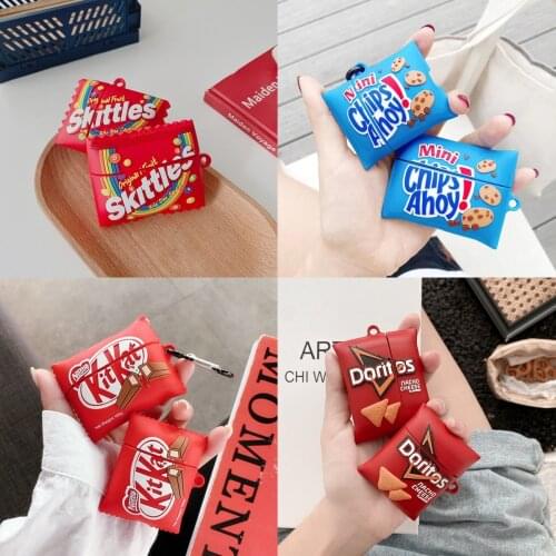 3D Cute Chips ahoy Cookies Soft Silicone Wireless Bluetooth Headset cover For Airpods pro 2 Earphone Protective case Couqe funda