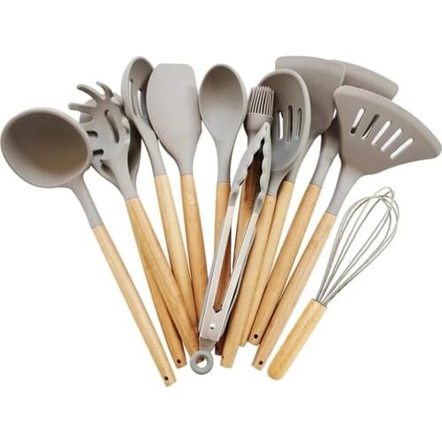 1Pcs Kitchen Utensils Silicone Cooking Tools Colander Soup Spoon Spatula Brush Pasta Server Egg Beater Food Tongs Kitchen Tools