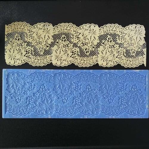 New 100% silicone lace mold Food grade fondant cake decoration moulds silicone lace mat molds