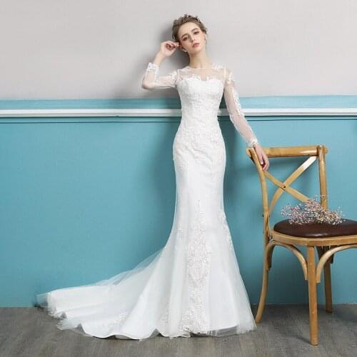 New Bride Slim Fishtail Light Wedding Dress Simple Shoulder Tail Wedding Dress Wedding Dress Mermaid Plus Size Wedding Dress