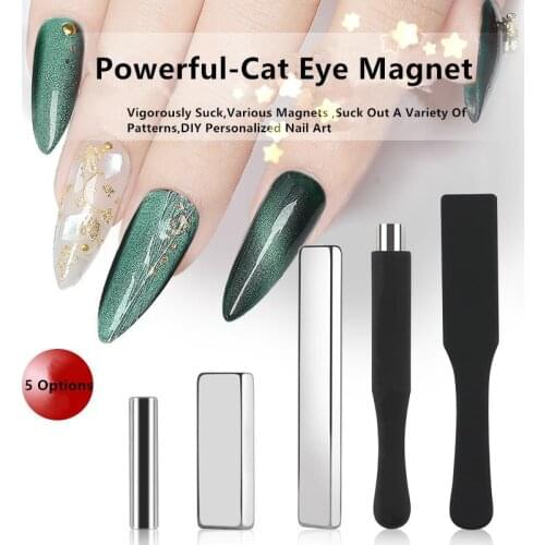 1 Pc Silicone Magnet Stick Strong Effect Magetic Board For 9D Magnetic UV Gel Polish 3D Line Strip Multi-function Nail Pen Tools