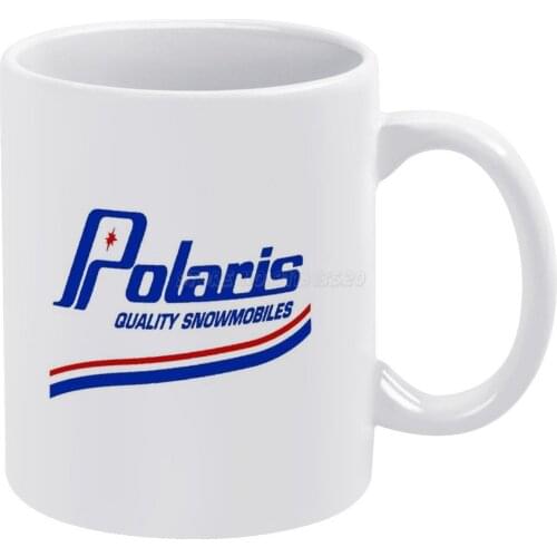 Polaris Vintage Snowmobiles White Mug 11oz Ceramic Tea Cup Coffee Mug Friends Birthday Gift Polaris Vintage Snowmobiles Usa Ski