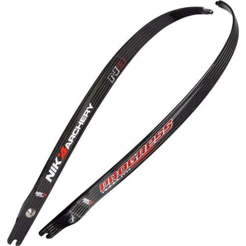 NIKA ARCHERY Recurve Bow Limbs Progress Series N3 Carbon Fiber Limb Draw Weight 24-44 lbs