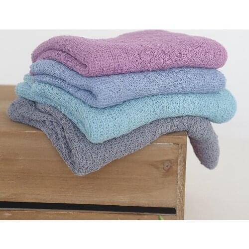 Newborn Swaddle Knit Wrap Photography Props Rayon Stretch Knit Wrap Neutral Newborn Knit Fabric Layer Baby Shower Gift