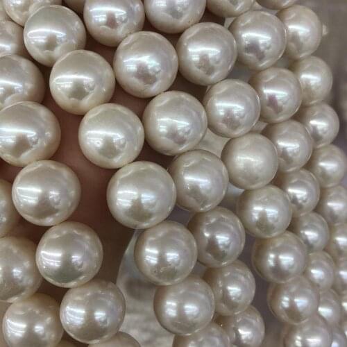 16 inch 12-14.5 mm perfect round pearl in strand ,100% nature freshwater pearl material with round shape,AA quality have flaw