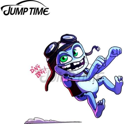 Jump Time 13 x 10.2cm For Crazy Frog DingDing Fine Decal Body for Car DIY Custom Printing Bumper Window Decoration Car Stickers