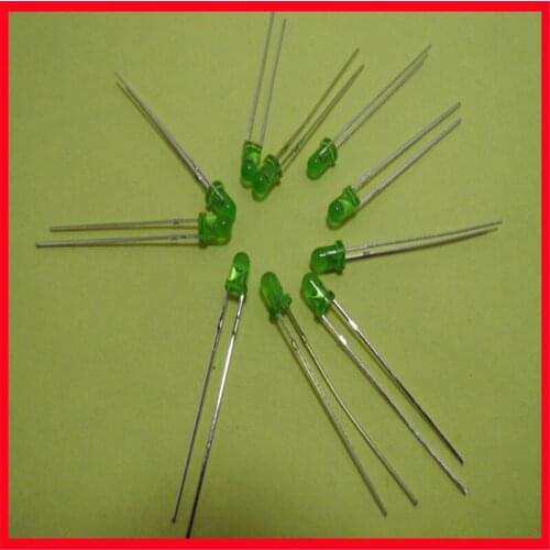 LED green light-emitting secondary 3MM 3mm green light emerald green light